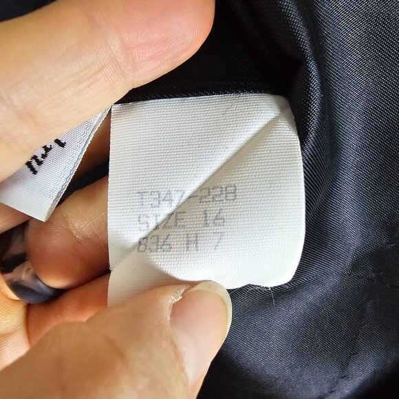 VTG Pendleton Wool Blazer Jacket 16 Black Virgin Wool Collarless Quiet Luxury - Picture 5 of 10